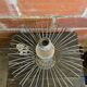 Chrome Metal Wire Space Age Lamp Base 1970s Vintage #D82