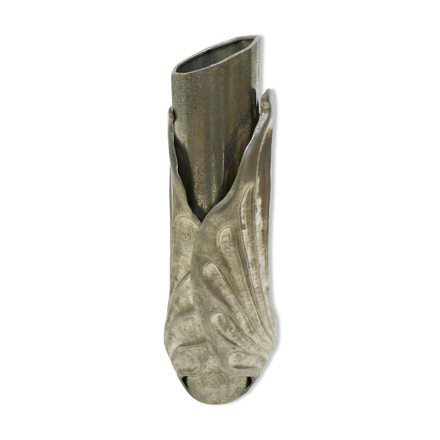 Large vase design Italian G & G, pewter 1970