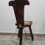 Folk art tripod chair
