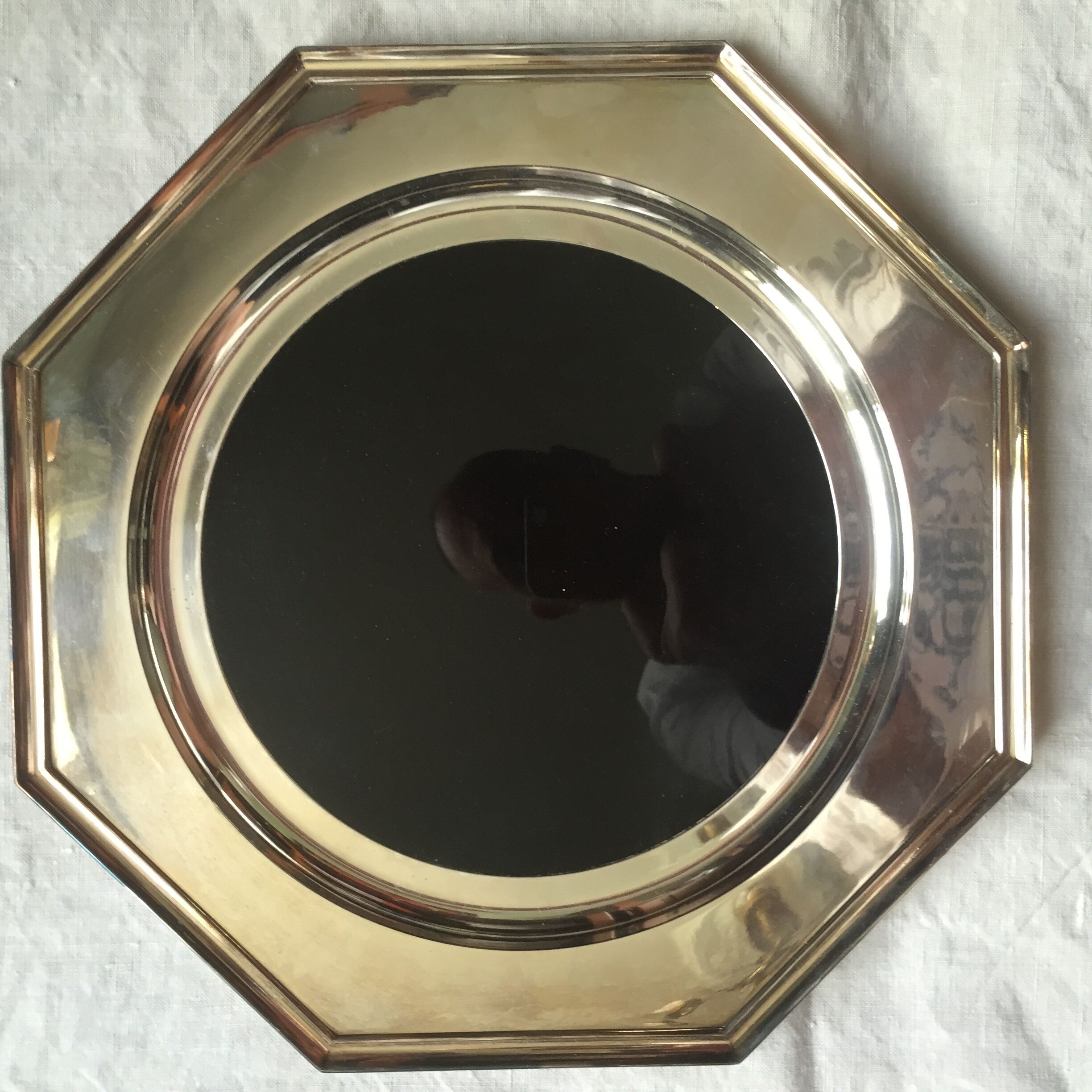 Plateau en métal argenté