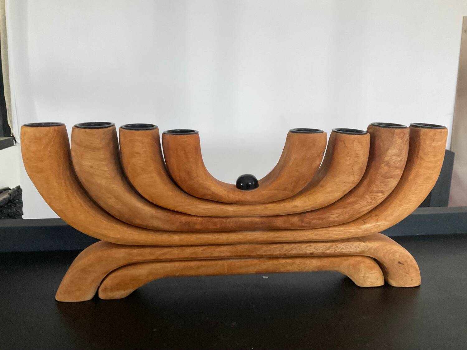 Scandinavian wooden candlestick 8 lights