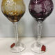 6 verres de couleur en cristal Artisanat de Lorraine