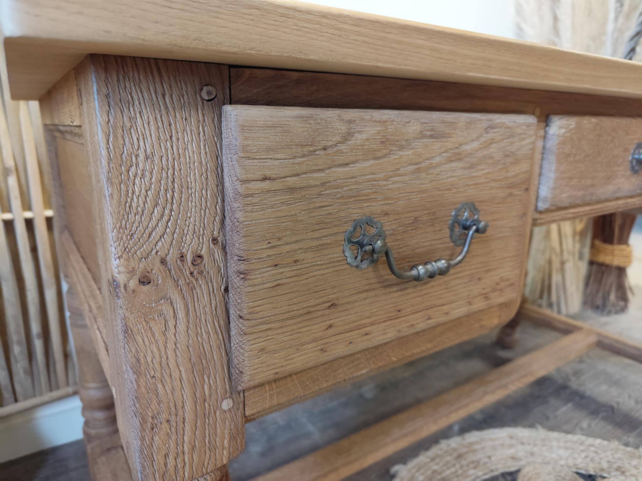 Solid oak desk