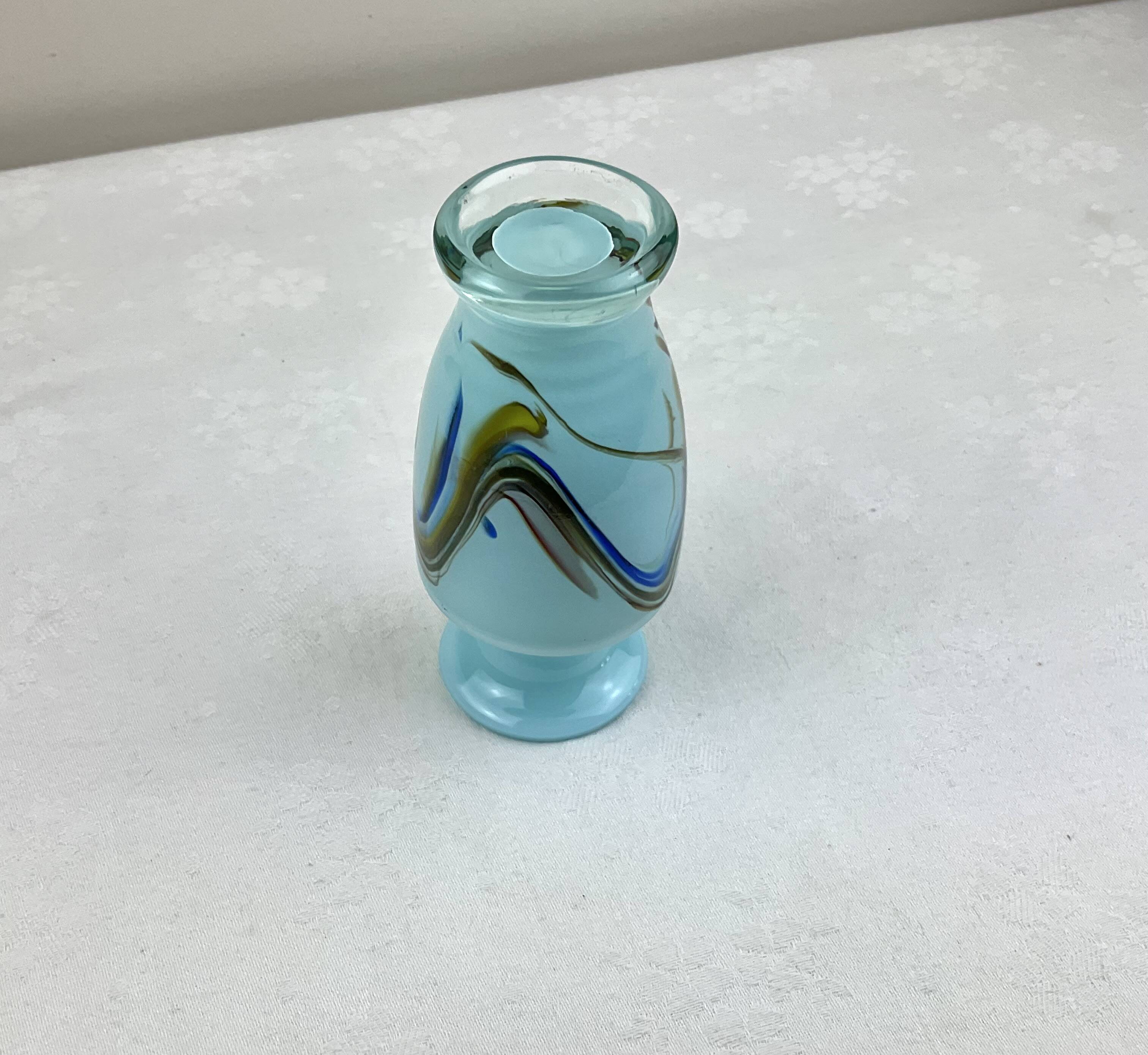Small colored glass vase