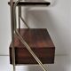 Bedside design in wood and gold metal 50s/60s