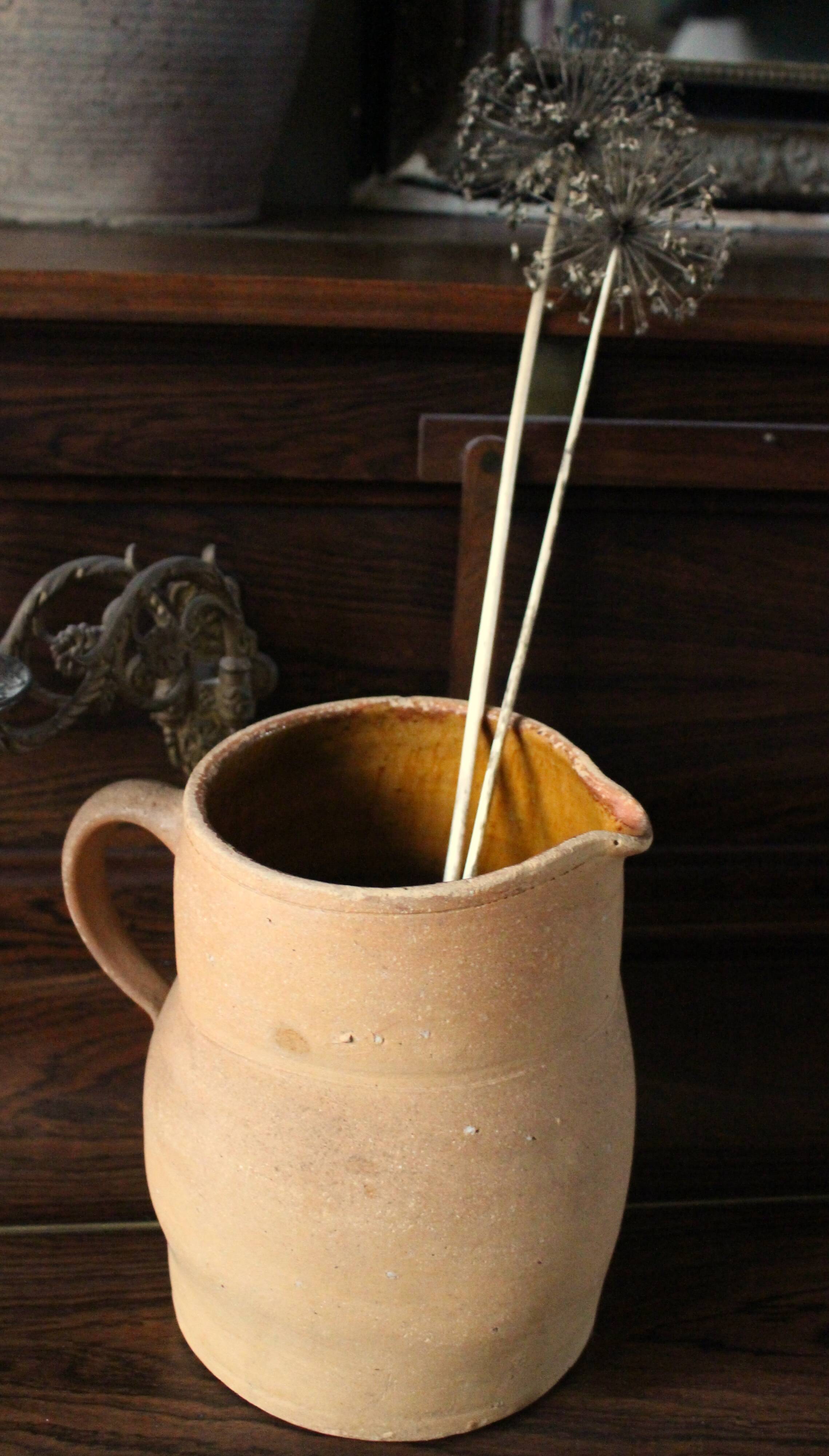 Large earthenware jug artisan pottery