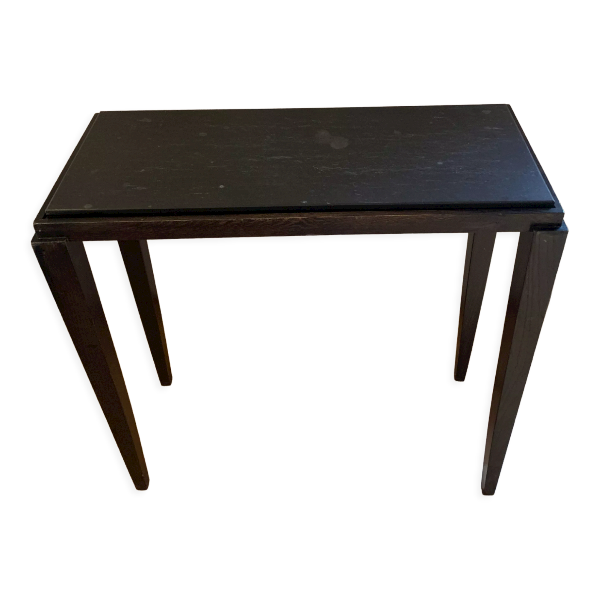 Side table oak, raw slate of cleavage