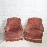 Pink toad armchairs
