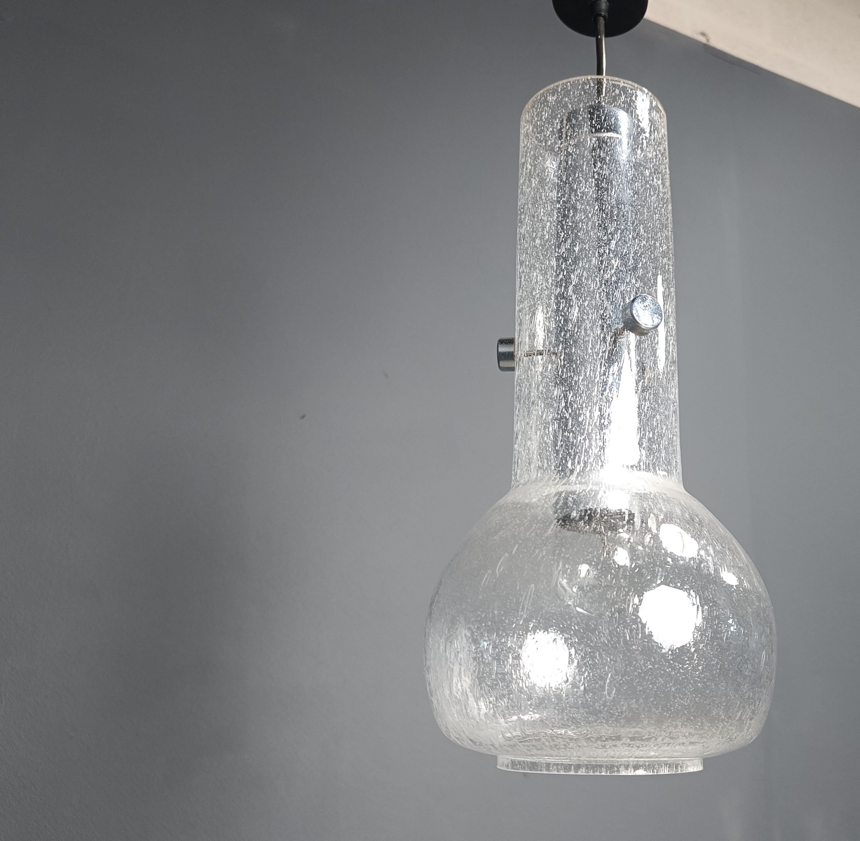 Vintage murano glass pendant light, 1970s