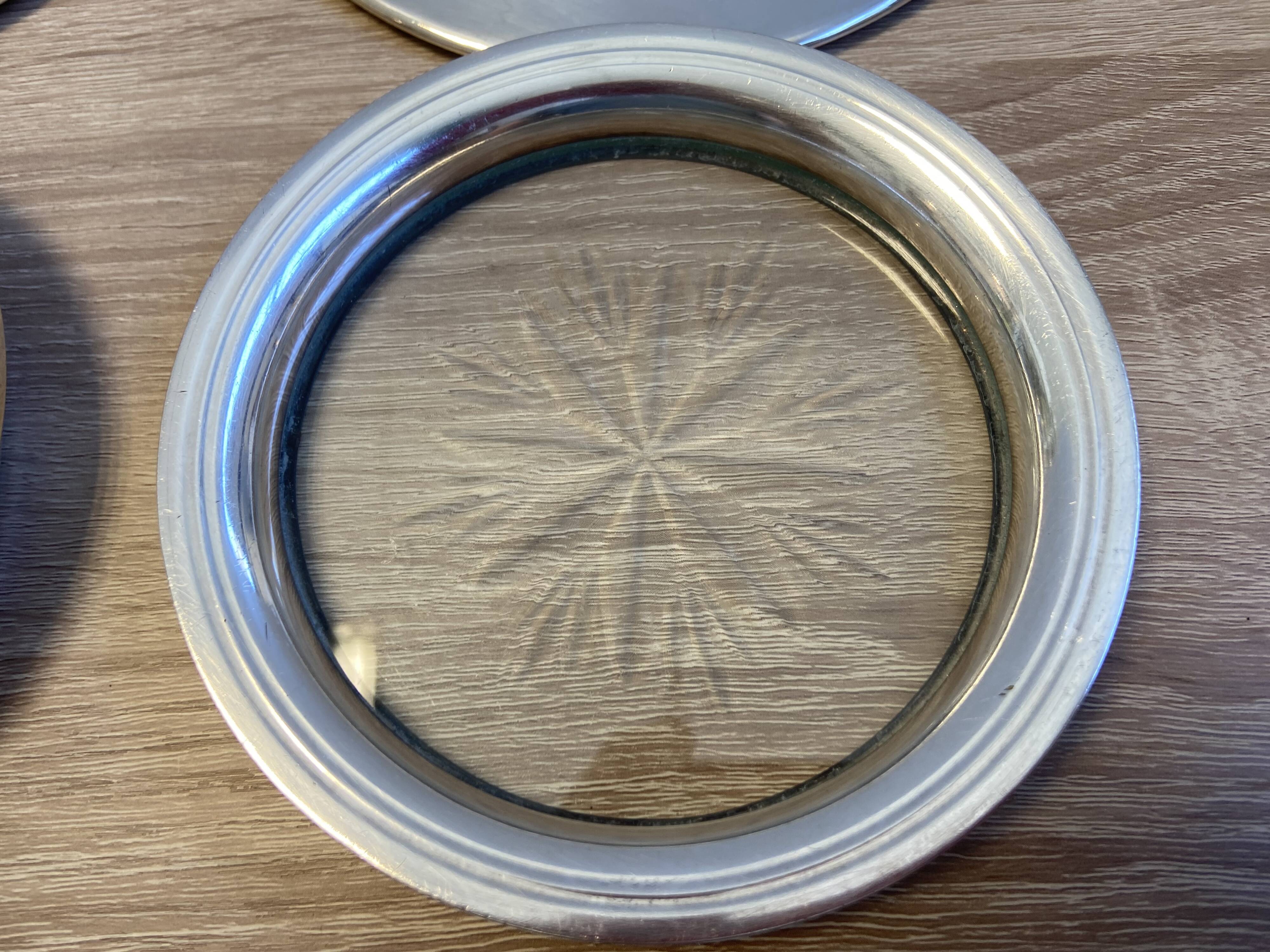 Lot Pair of Silver Metal Bottle & Glass Coasters with Hallmarks