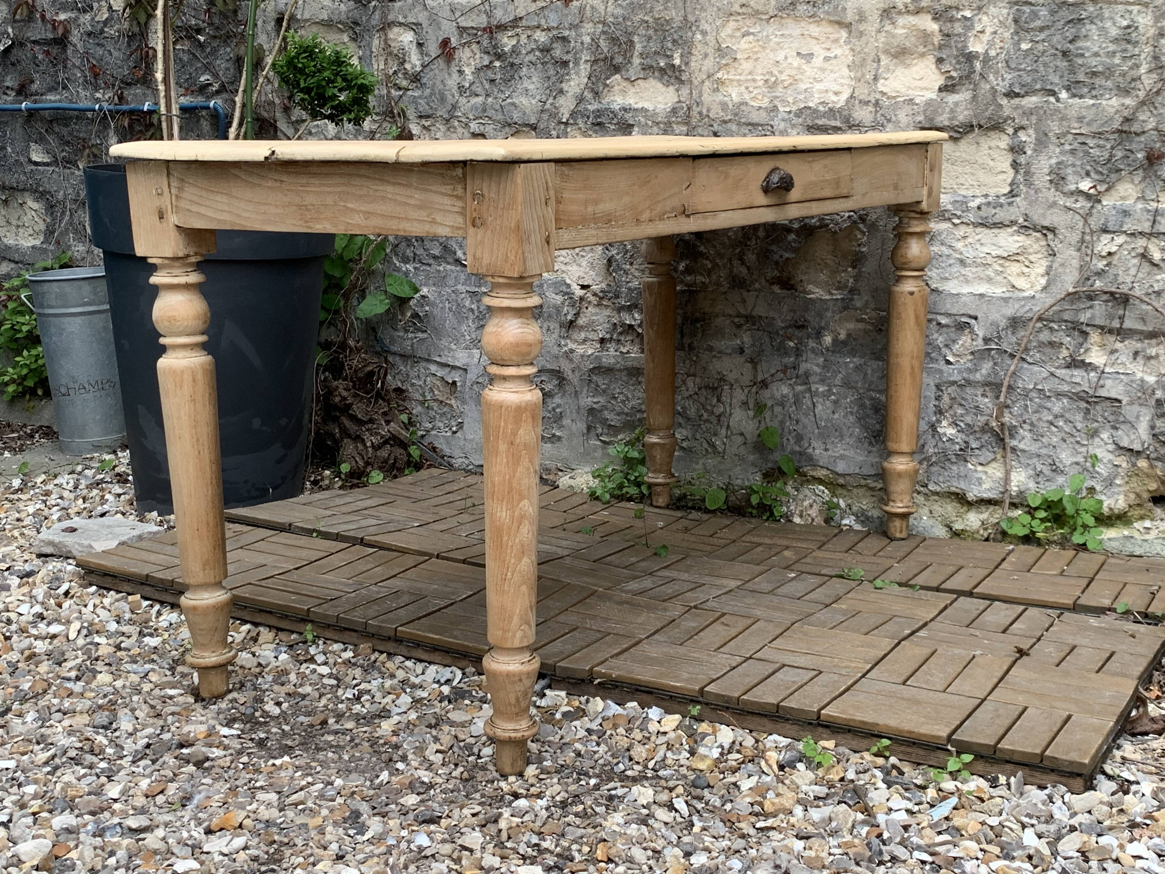 Raw wood farm table 1920