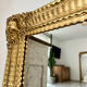 Mirror from the Restoration period, antique gilded, 19th century.