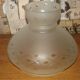 Replacement lampshade in opaque white glass in vintage French lantern style.