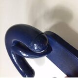 Patère porte manteau Arco bleu vintage design Italy Luigi Caramella
