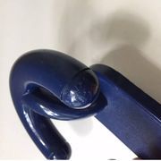 Arco coat rack blue vintage design Italy Luigi Caramella