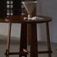 Modern Danish, side table / sculptural console in oak, 1940s