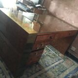 Elm burr desk Jean-Claude Mahey