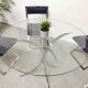Table vintage verre et chrome 1970