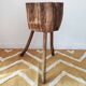 Brutalist side table - Former solid wood farm block