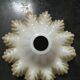 Abat jour dentelle opaline blanc/beige dentelé monte/baisse 30/40'