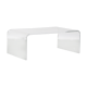 1970s Bent plexiglass coffee table from France