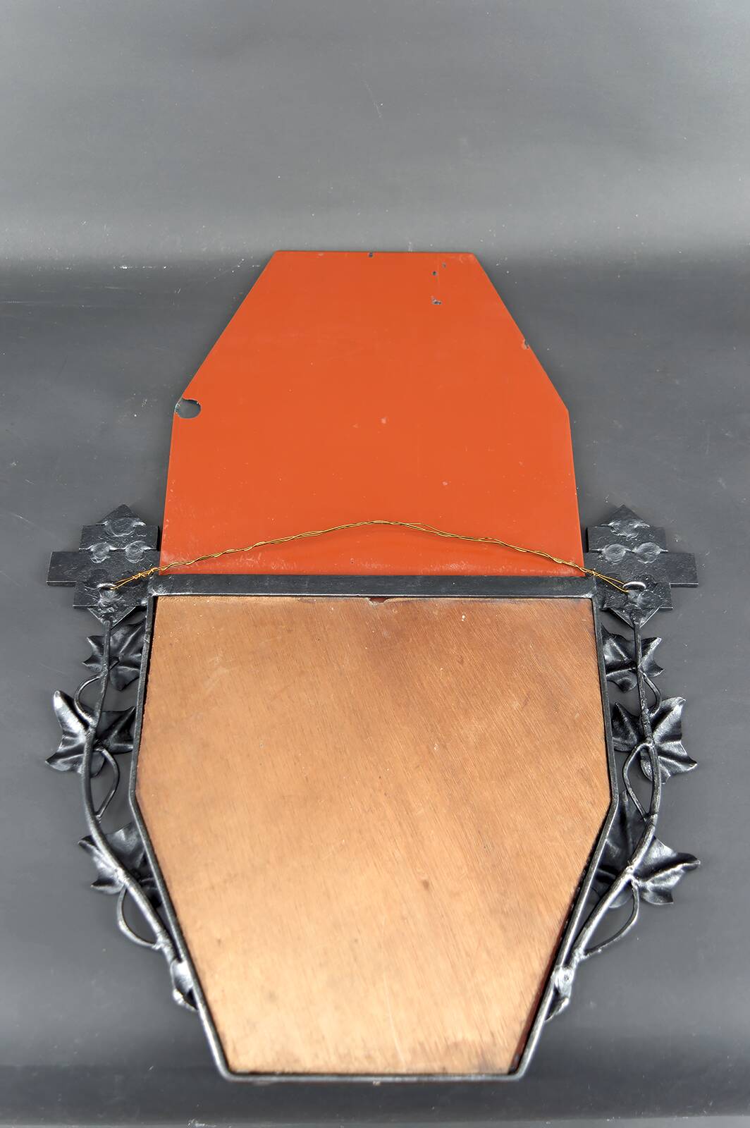Wrought iron mirror signed Serva, Art Deco, Nancy School, France, c. 1925