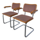 Pair of Vintage Cesca Style Cantilever Armchairs by Bene Austria