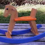 Wooden rocking horse