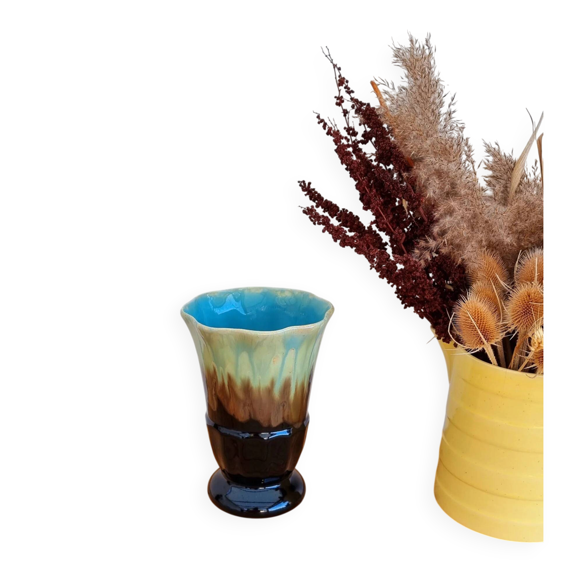 Ceramic vase in Vallauris style