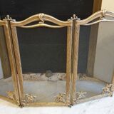 Art Nouveau brass fire screen 1900