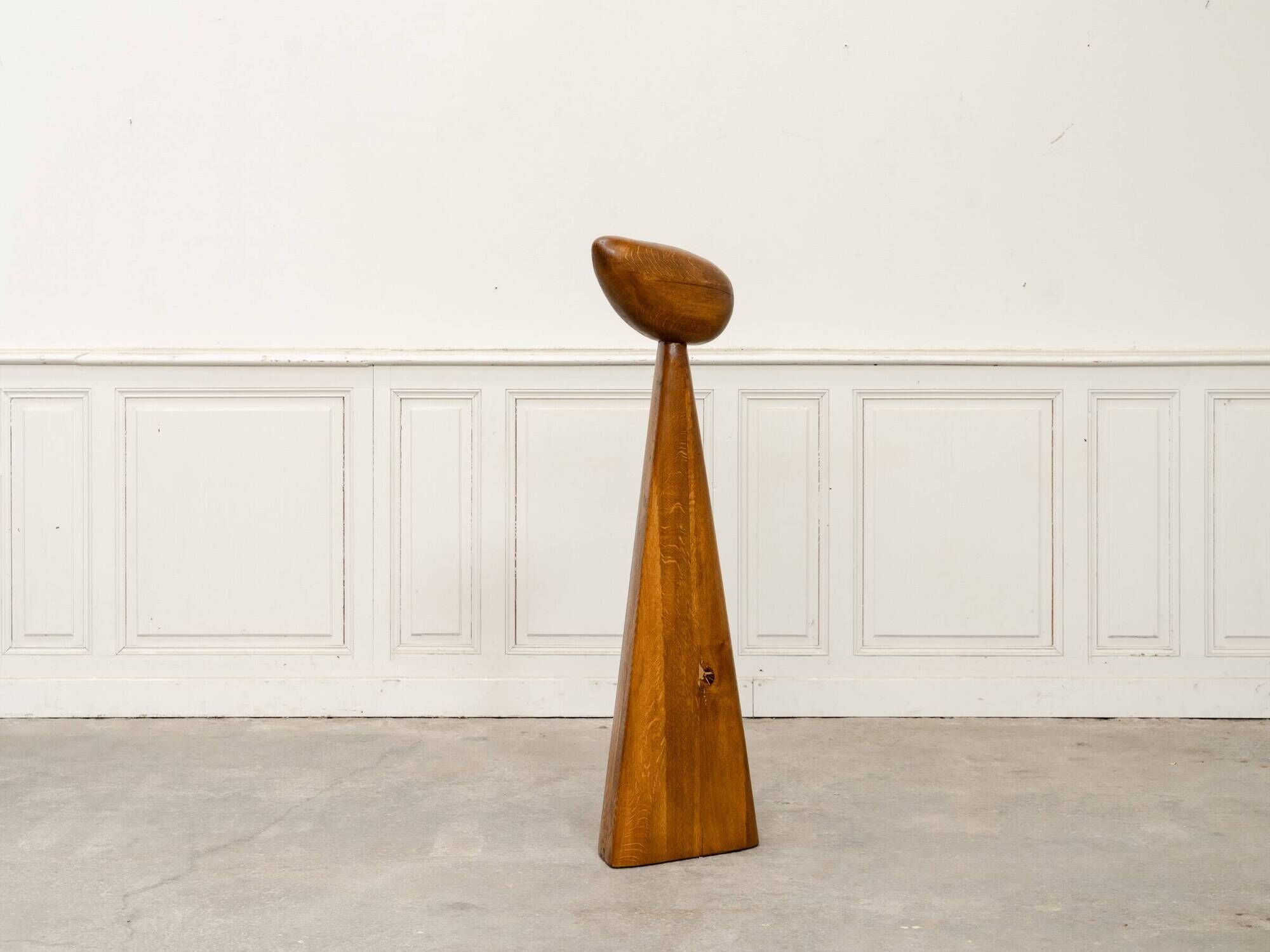 Contemporary sculpture in solid oak 1980