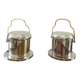 Individual silver-plated Art Deco coffee pots