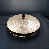 Brass crystal ceiling light