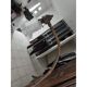 Brass floor lamp with glass shade