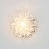 Pair of Geometric Glass Ceiling Lights from Limburg, Germany, 1970s