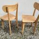 Pair of vintage solid wood bistro chairs