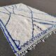 Handmade Moroccan wool rug, large size 250x150 cm, handcrafted.