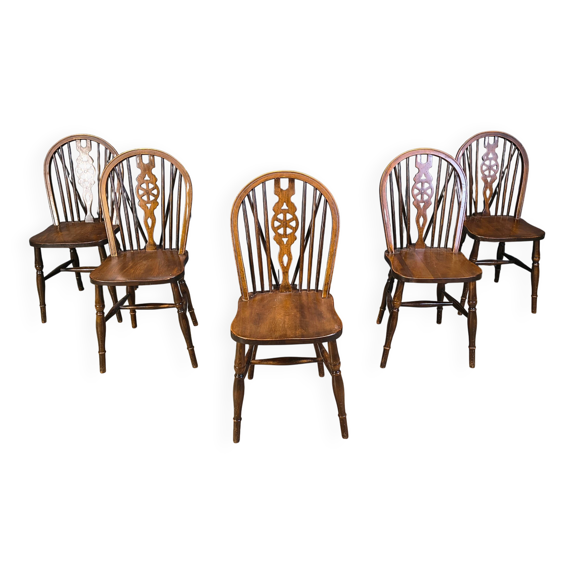 Set of 5 vintage Ercol dining chairs, 1950s