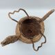 Hen-shaped wicker egg basket