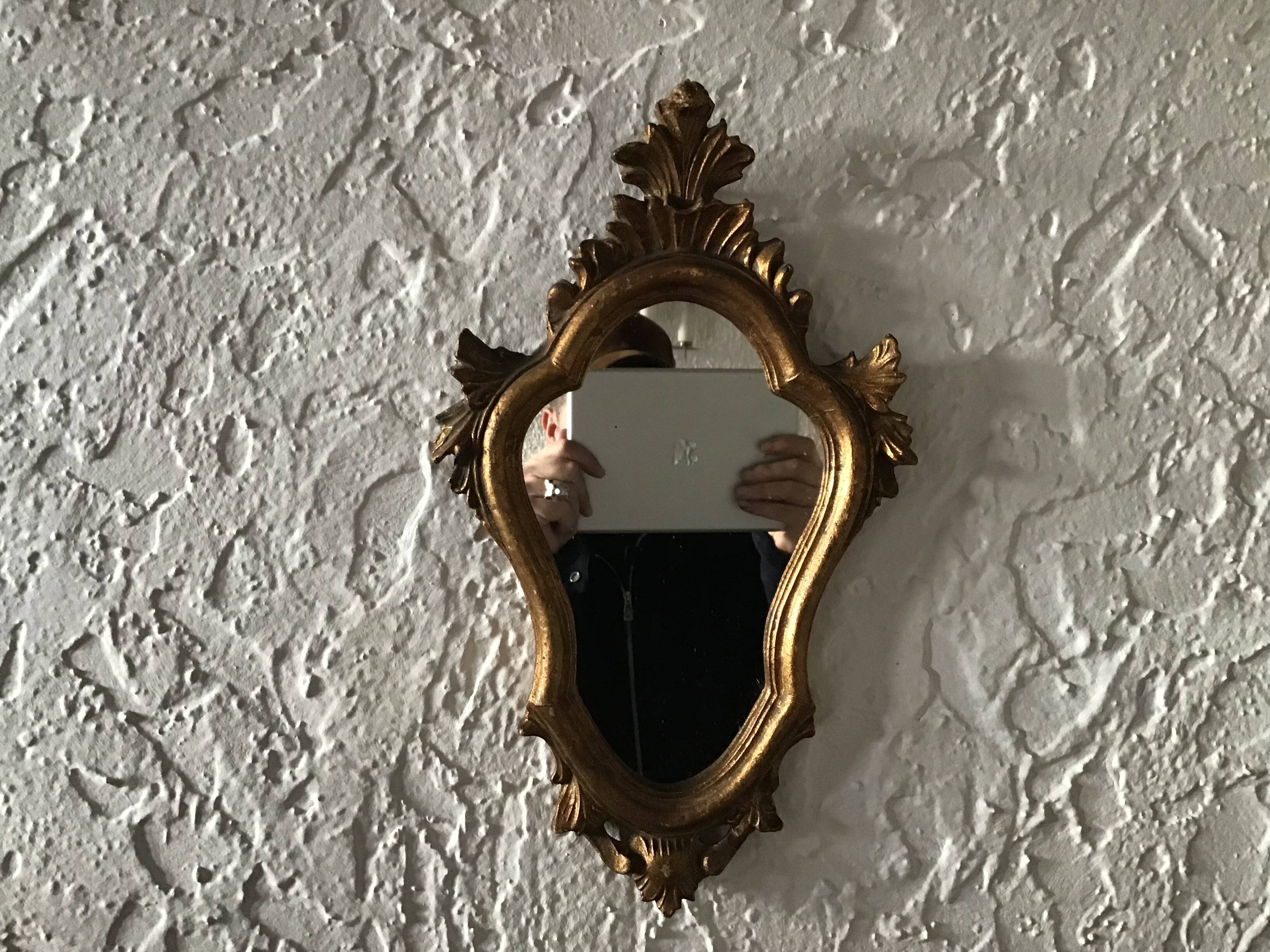 Old golden mirror