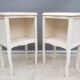 Pair of white vintage bedside tables