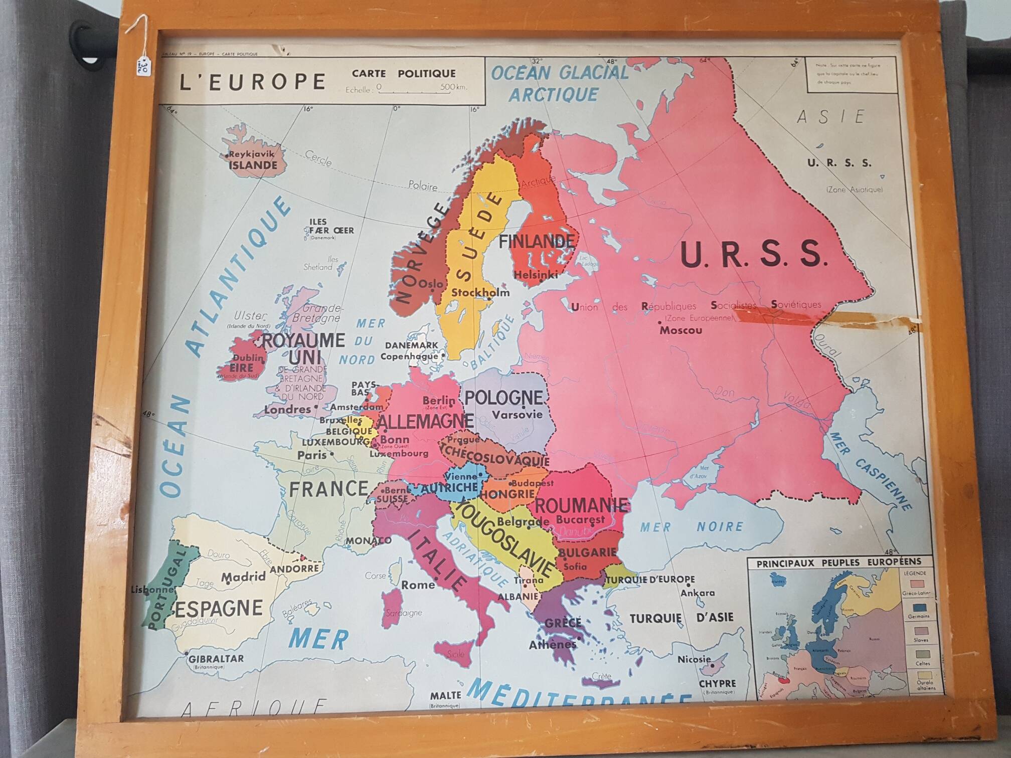 Carte scolaire Etats Unis URSS