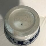 Former Alsace Betschdorf  Decoration Vintage blue stoneware Vase
