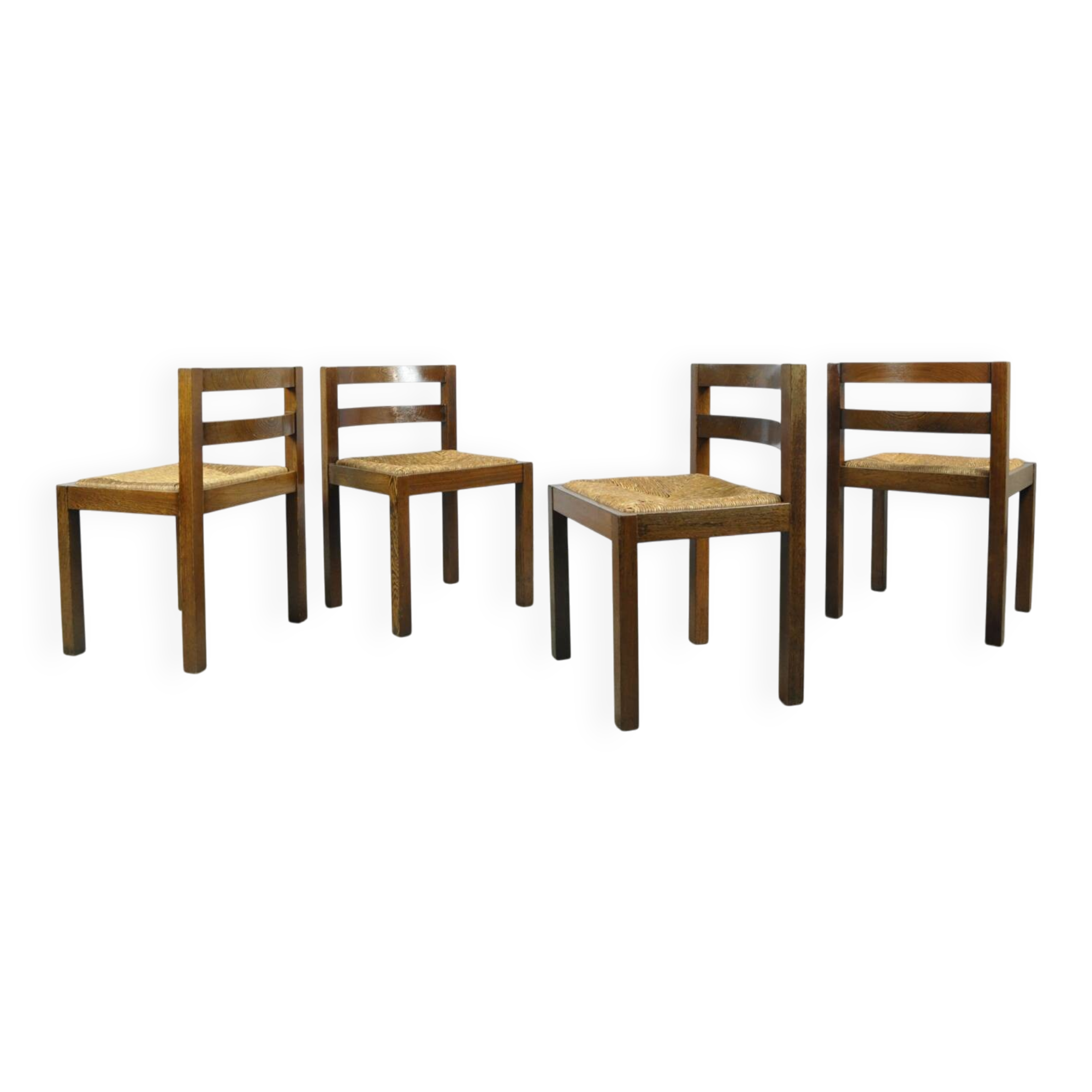 Modern vintage wenge dining chairs by OV Rotterdam, 1970s