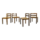 Chaises de salle à manger vintage modernes en wengé par OV Rotterdam, années 1970.