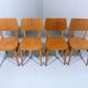 Set of 8 wooden dining chairs 1950’s