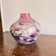 Michele Luzoro Round Vase Biot Glassworks Blown Glass Rose Gold Inclusion