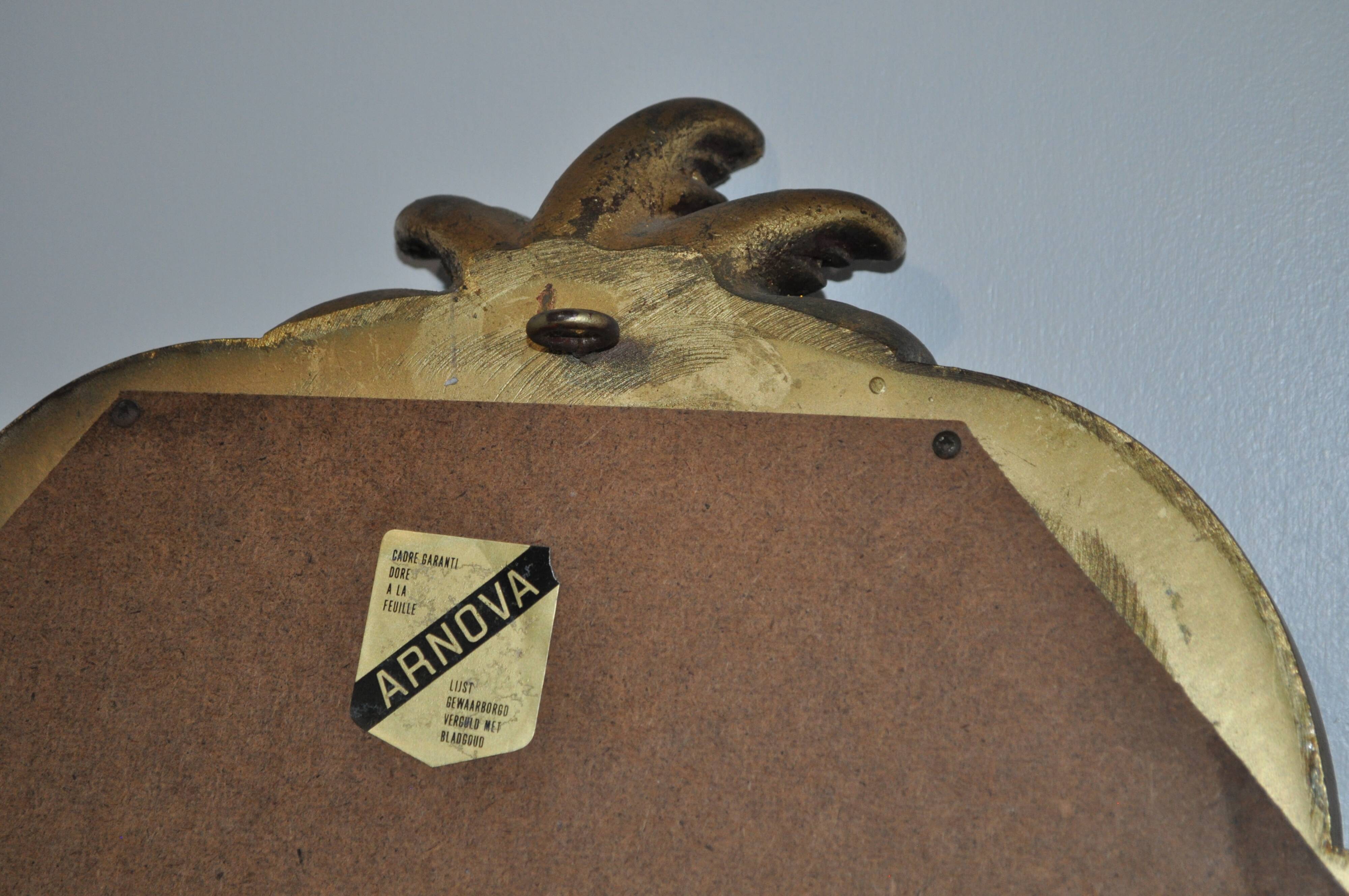 Nicely framed baroque mirror 100x46cm