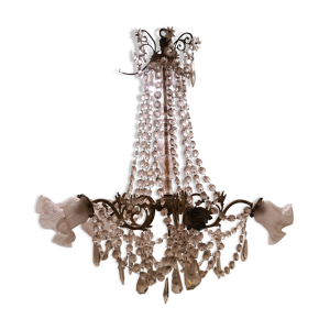 lustre corbeille en bronze