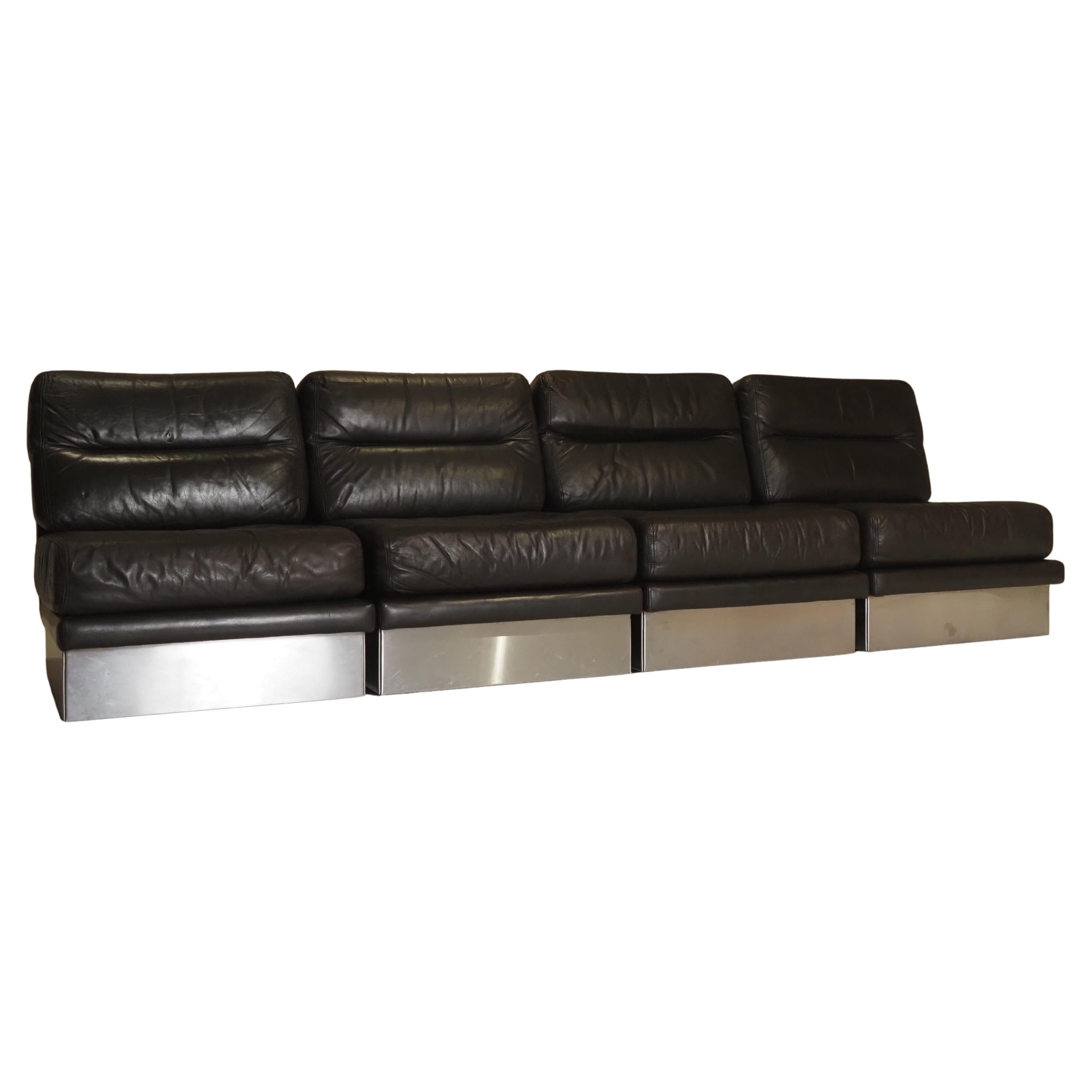 Roche Bobois French lounge chair set from the 1970s